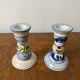 Pair of ceramic candlesticks