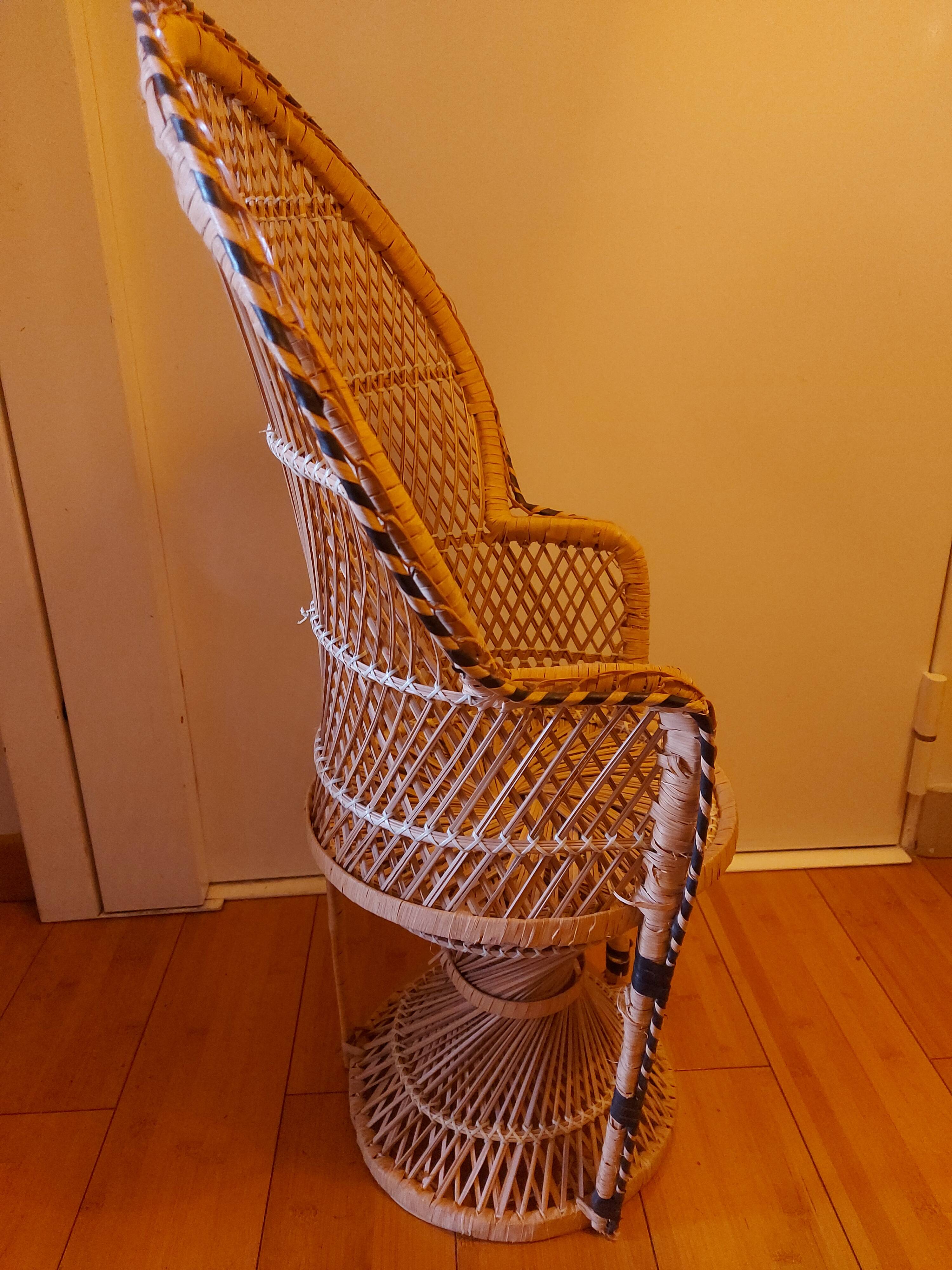 Emmanuel rattan armchair for children