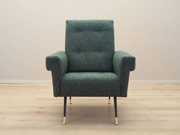 Fauteuil lounge, design italien, années 70, fabrication : Italie