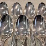 12 silver-plated dessert forks by Christofle Marly, 18.8cm