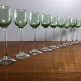 9 liquor glasses early xx th