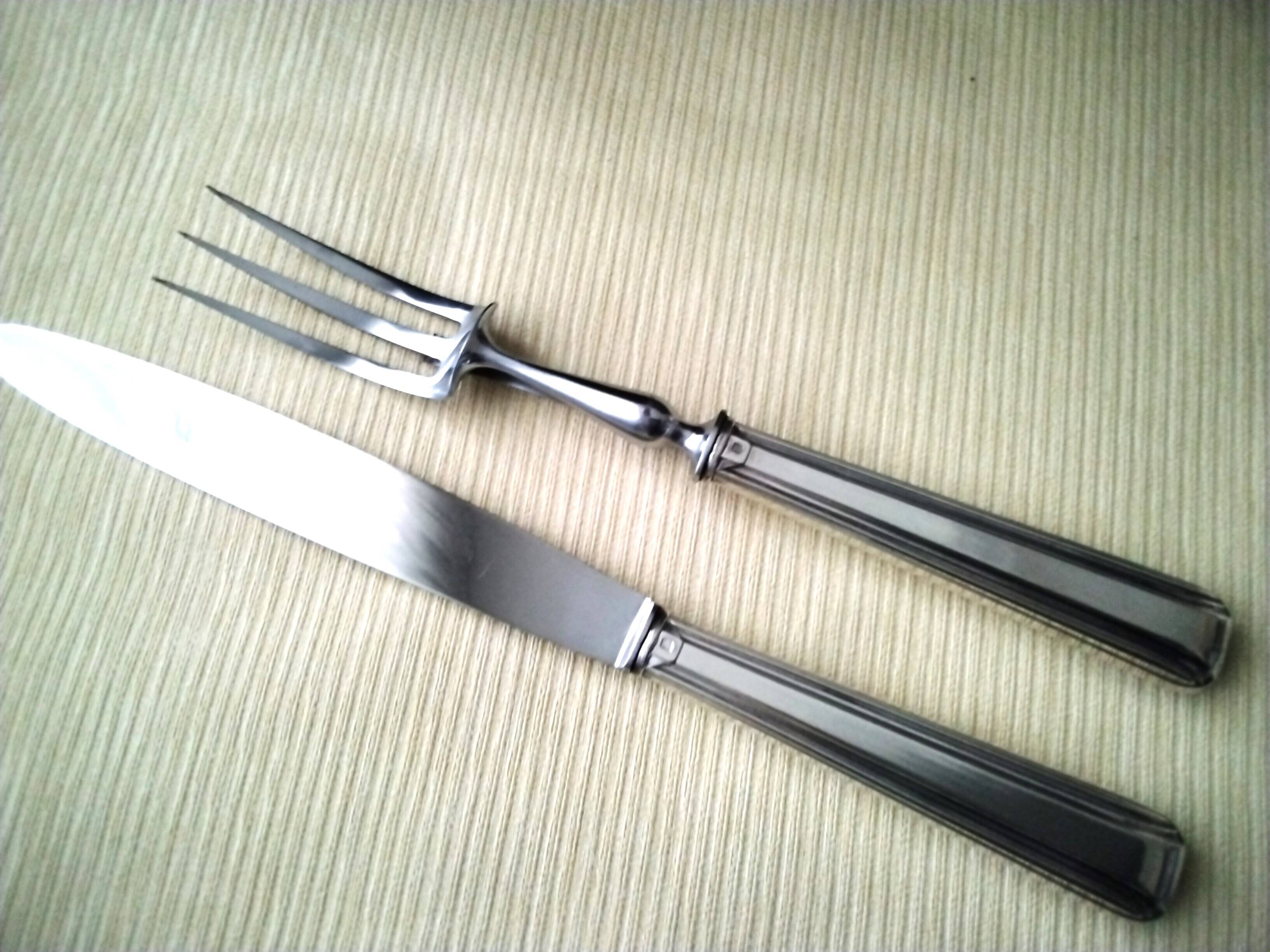 Nogent silver-plated and stainless steel carving set