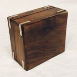 Wooden box marquetterie brass