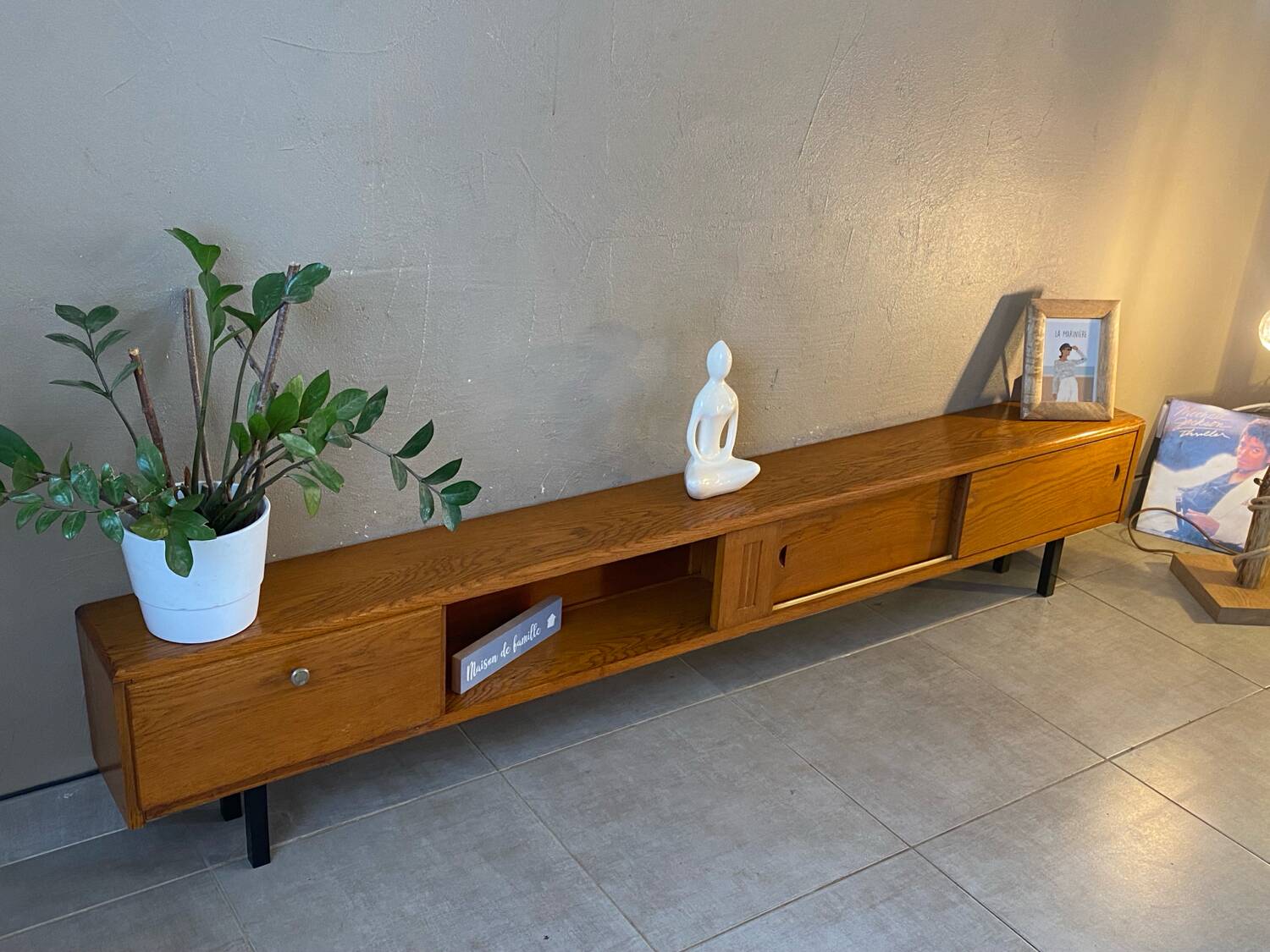 Enfilade vintage en chêne massif ( peu profonde )