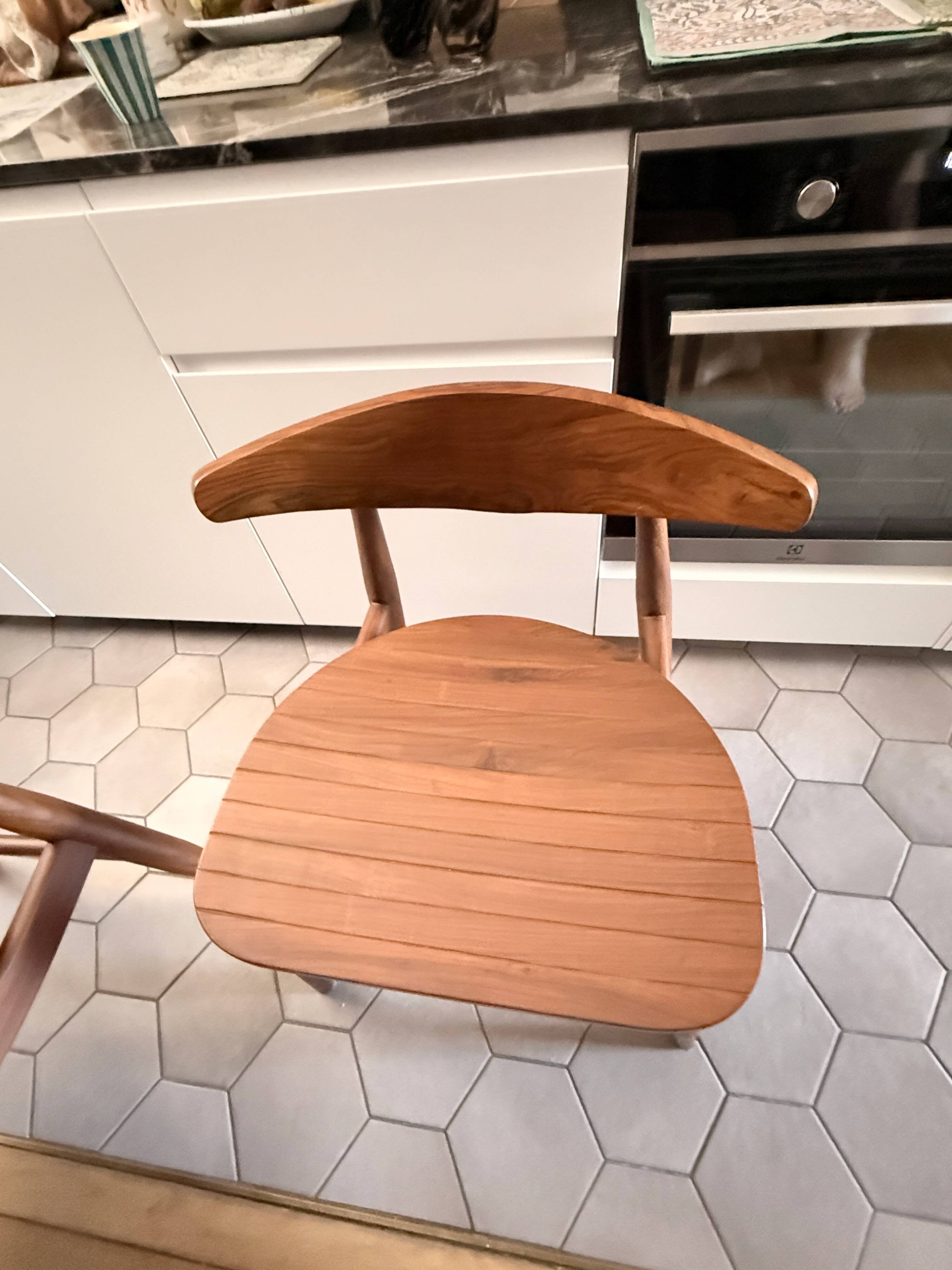 Dining table + 6 chairs inspired by Hans J. Wegner CH30 – rosewood wood