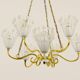 Emil Stejnar brass chandelier from the mid-century, Rupert Nikoll Vienna, Austria, 1950s.