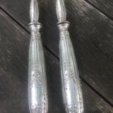 Silver and ivory salad cutlery in early 20th century