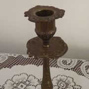 French Vintage Bronze Candlestick With Lovely Acanthus Leaf Detail 5165