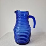 Vintage cobalt blue glass carafe/pitcher '1970s - Cisper