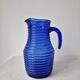 Vintage cobalt blue glass carafe/pitcher '1970s - Cisper