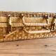 Vintage woven wicker suitcase