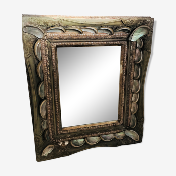 Miroir vintage en coquillages Anthony Redmile 54x63cm