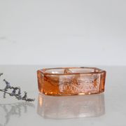 Serviteur Sel Poivre en verre rose, vintage français, authentique