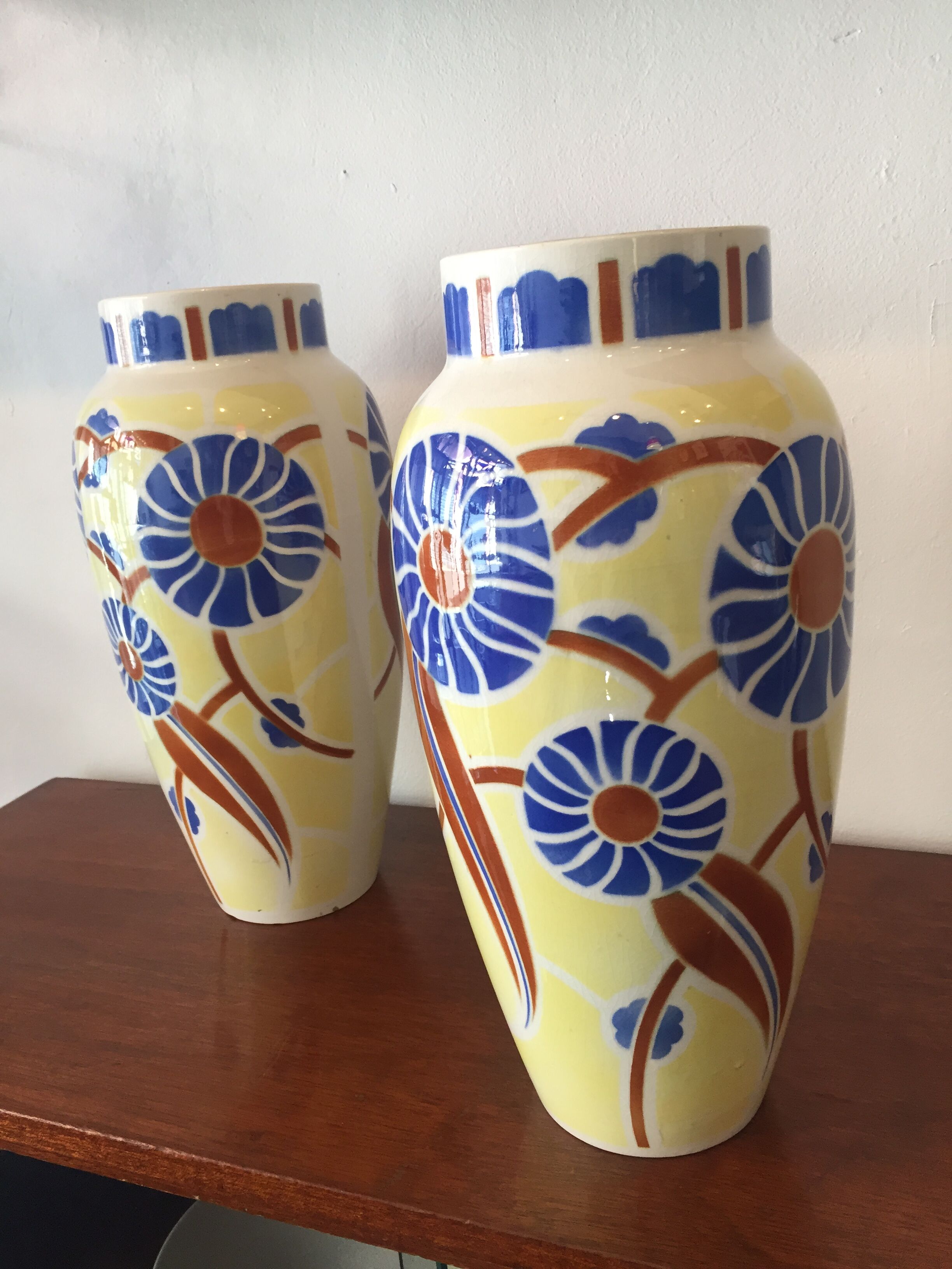 Pair of Art Deco vases
