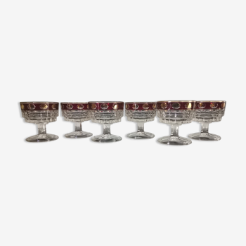 6 verres à pieds Made in Italy