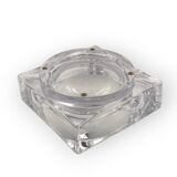 Monumental molded crystal ashtray, Sevres France 1970s