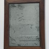 Solid wood mirror and patinated ice early twentieth century