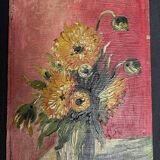 Oil on panel, pair of signed bouquet frames, early 20th century