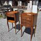 Pair of Louis XV style bedside tables in cherry wood.