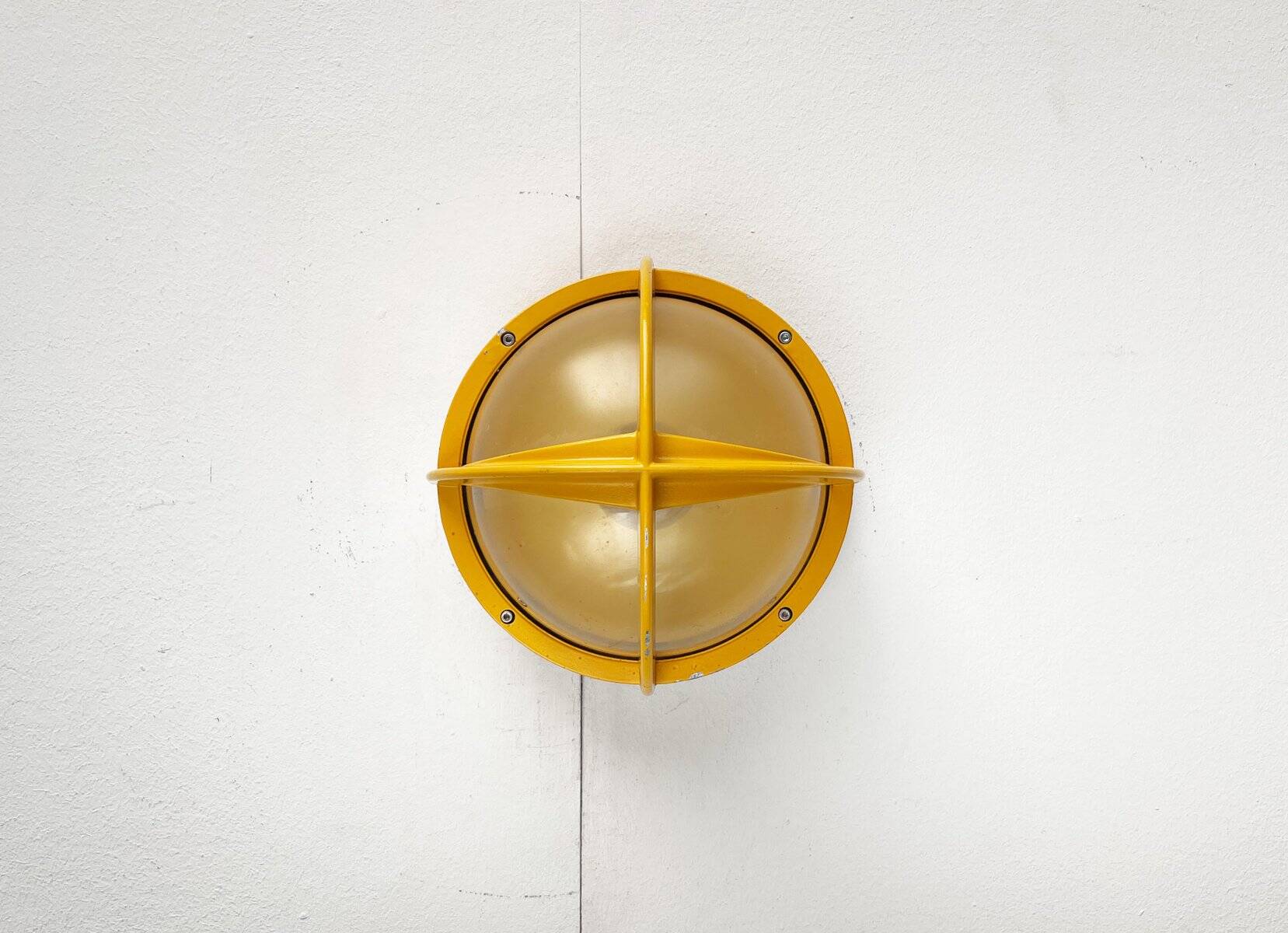 Mid-century Danish metal outdoor wall lamp model Pirate by Eva Koppel, Nils Koppel, Gert Edstrand for Nordisk Solar, 1960s.