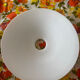 Vintage grand lampshade in white opaline.