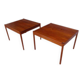 Tables d'appoint en teck danois modernes de Magnus Olesen, années 1960, ensemble de 2.