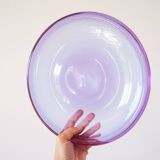 Large purple glass bowl 1970
