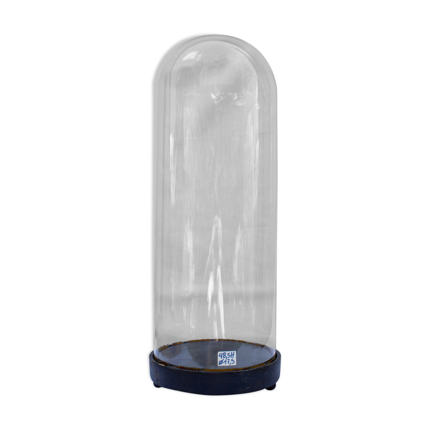 Antique round glass globe 48.5 x 17.5 cm