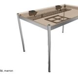 Table USM Haller 1250x750mm - brown oiled wood ref.17