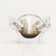 Cendrier murano carré 1960 transparent et marron