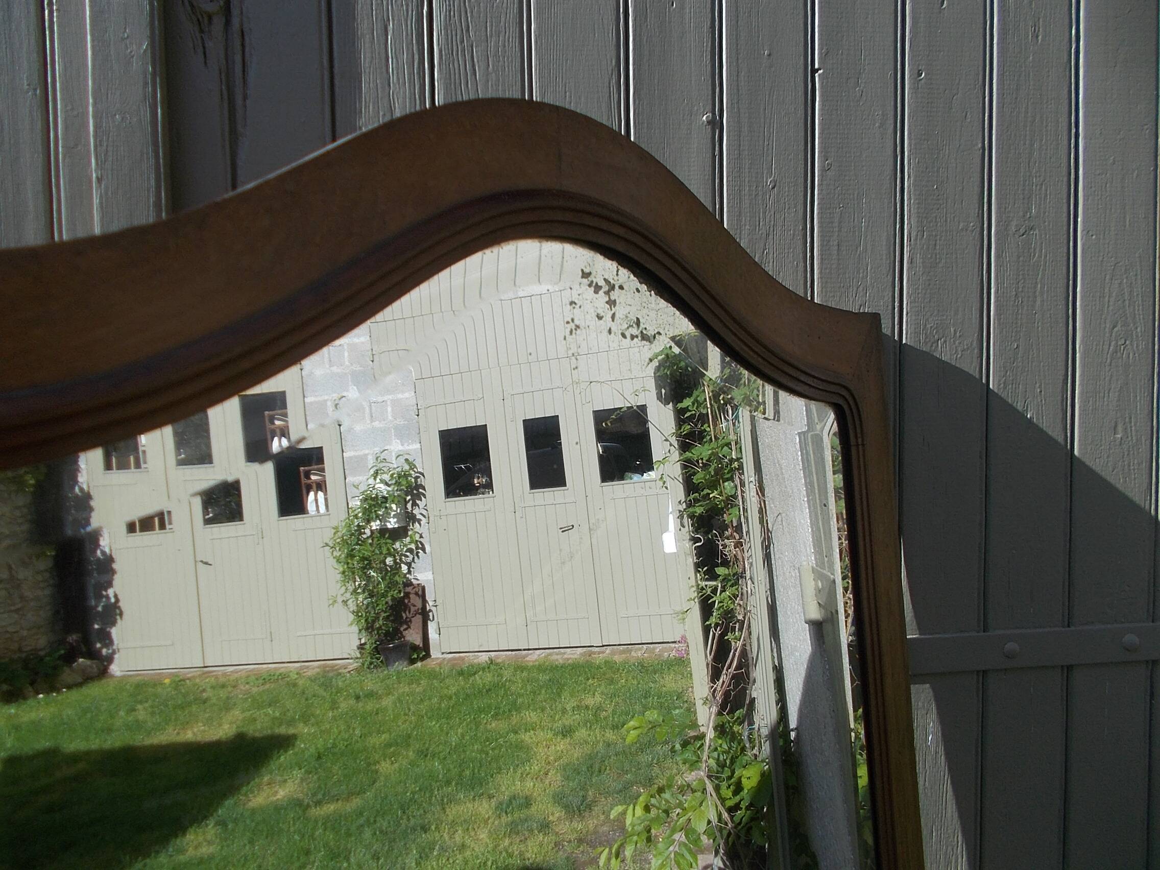 Wooden mirror door