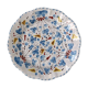 Plate 25cm turquoise flowers