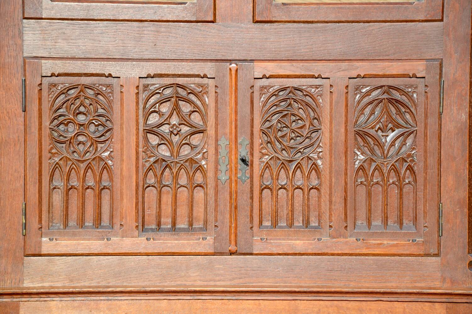 Neo-Gothic carved oak sideboard