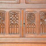 Neo-Gothic carved oak sideboard