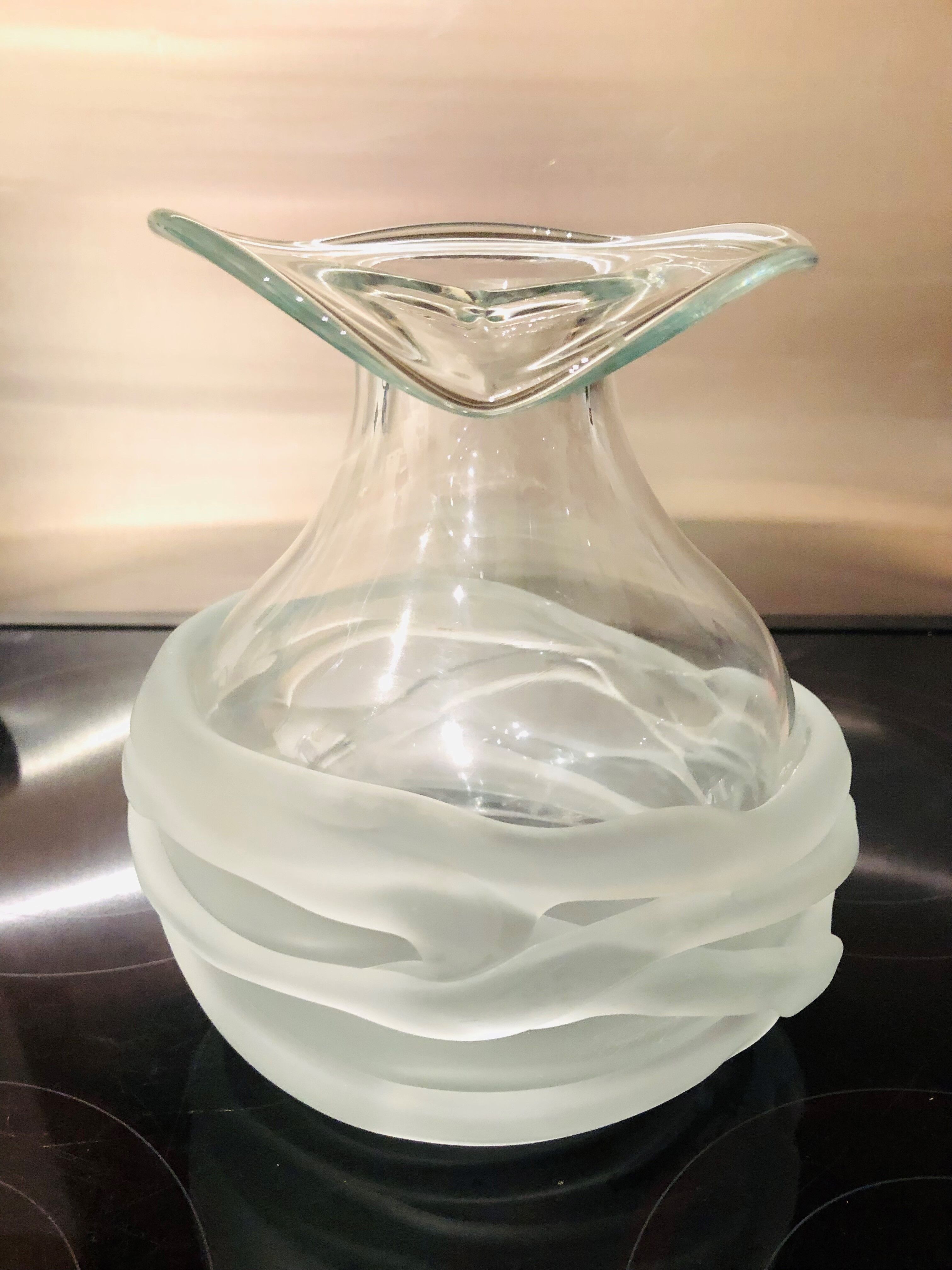 Design glass vase and glass paste