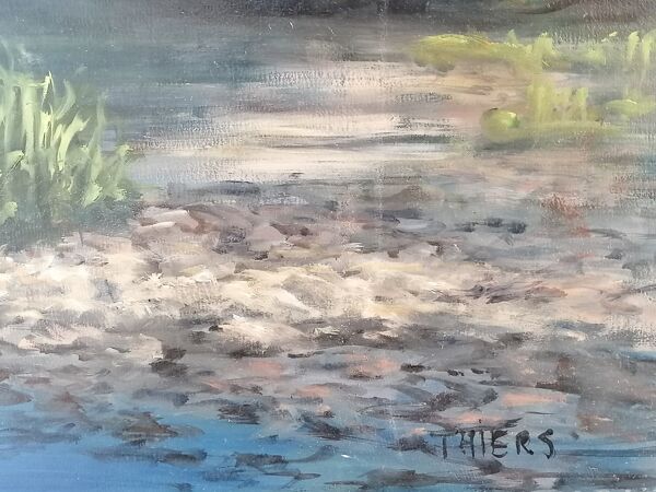 Huile sur panneau Daniel Thiers, Loire, 2014