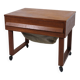 Sewing Table With Wheels Made In Teak, Danish Design From 1960s