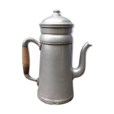 Aluminum and wood coffee pot