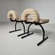 Set of 2 chairs, Italy 1980s.