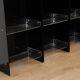Vintage Space Age bookshelf in black and clear plexiglass – 1970
