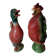 Paire de pichets en barbotine canard et coq Saint Clément