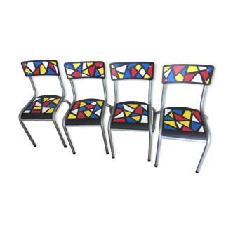 Lot de 4 Chaises Vintage