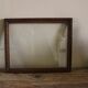 Wood frame old window small flowers framing