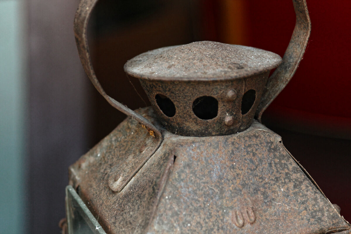 Ancient wrought iron lantern