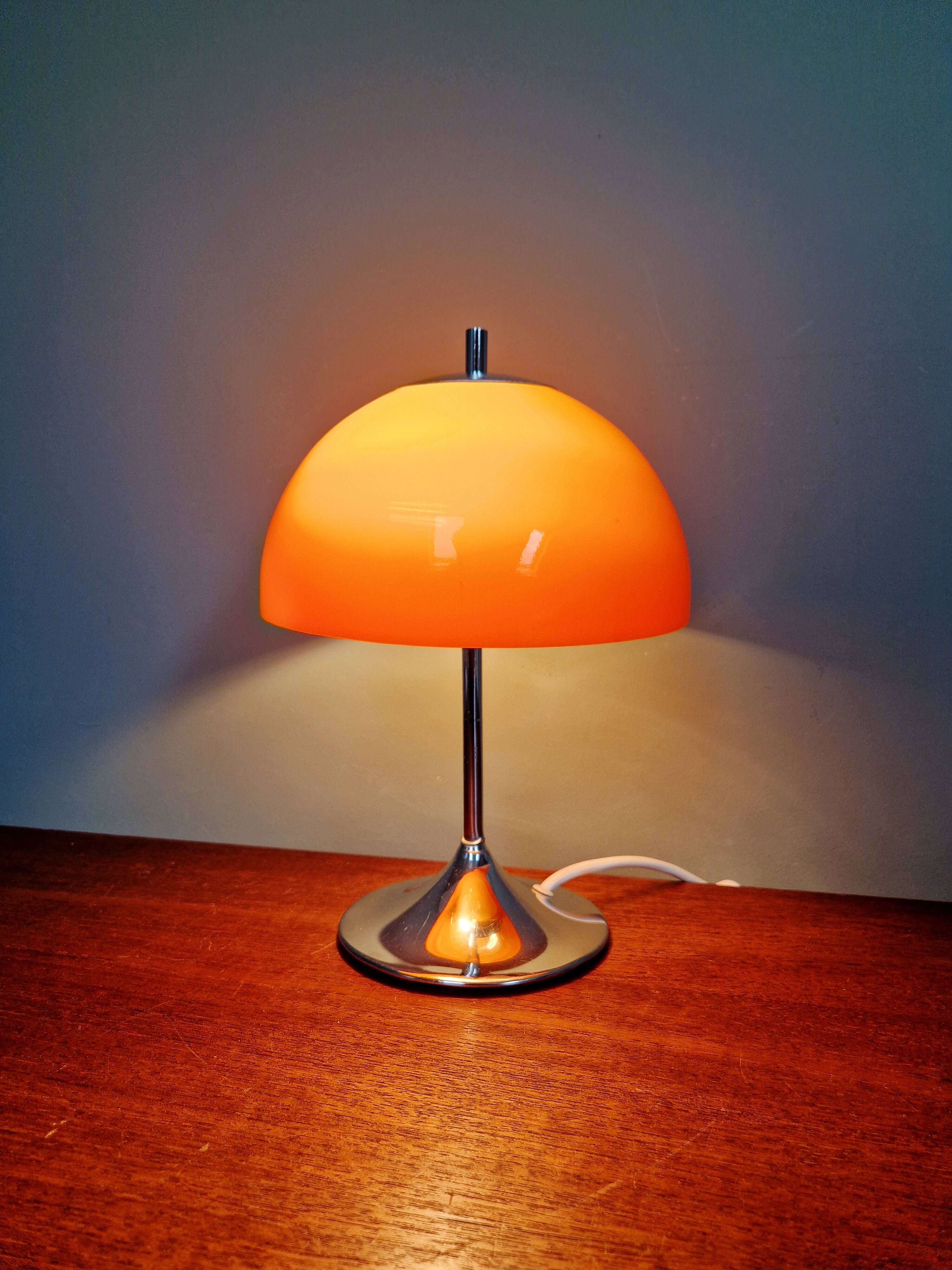 Lampe champignon Space Age, design Frank Bentler, Wila, 1970's
