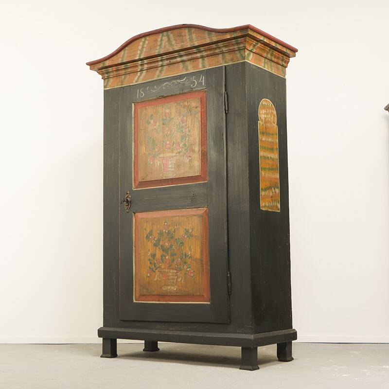 Cabinet de mariée peint d'art populaire 1854