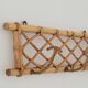 Vintage 1960s rattan coat rack