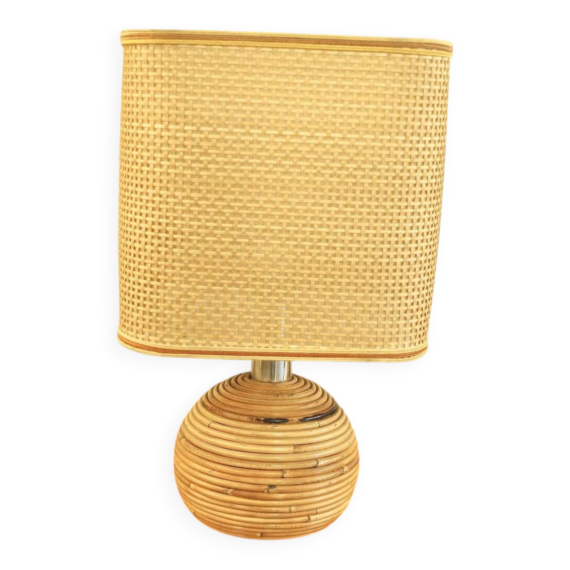 Wicker table lamp, Italy, 1960s