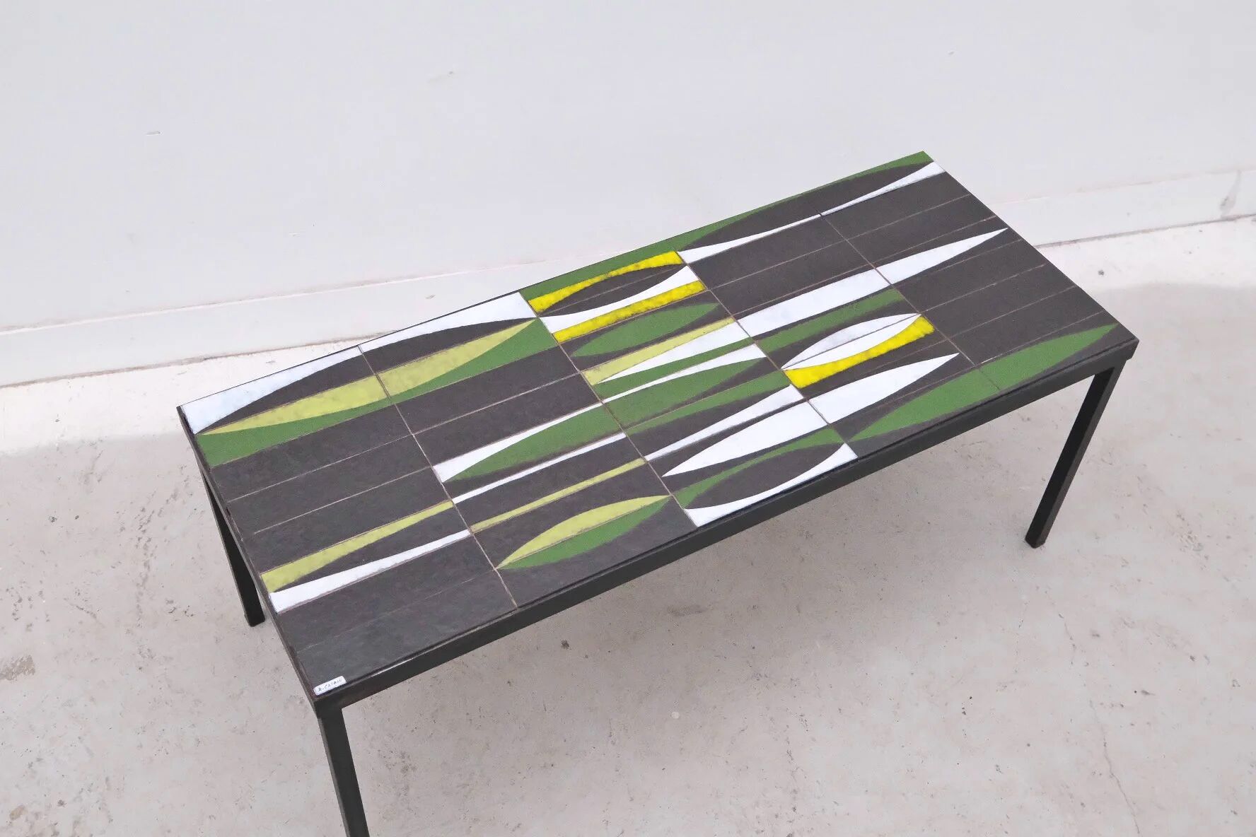 "Navette" coffee table by Roger Capron in ceramic, 1950