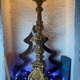 Picnic candle in old gilded wood